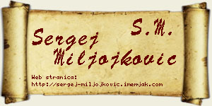 Sergej Miljojković vizit kartica